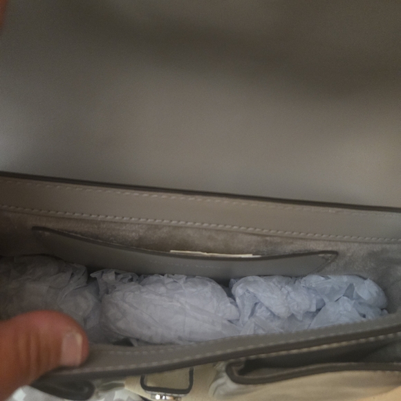 Michael Kors Metallic Silver Crossbody Bag - Picture 5 of 10